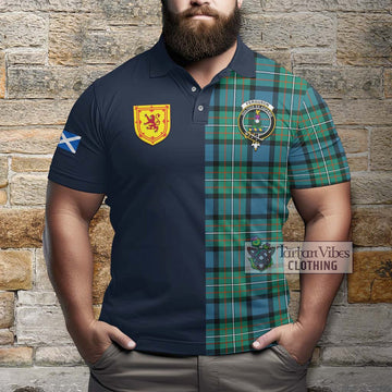 Ferguson (Fergusson) Tartan Polo Shirt Alba with Scottish Lion Royal Arm Half Style