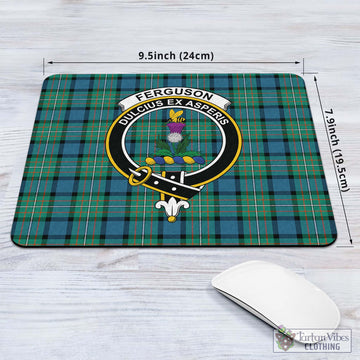 Tartan Vibes Clothing Ferguson Ancient Tartan Mouse Pad with Family Crest
