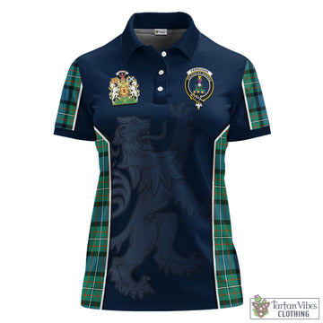 Ferguson Ancient Tartan Women's Polo Shirt with Family Crest and Lion Rampant Vibes Sport Style