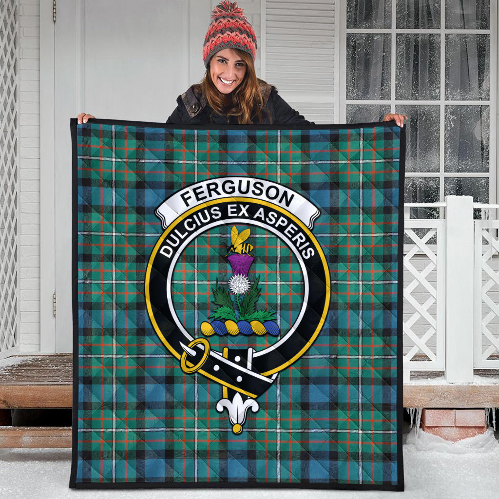 ferguson-ancient-tartan-quilt-with-family-crest
