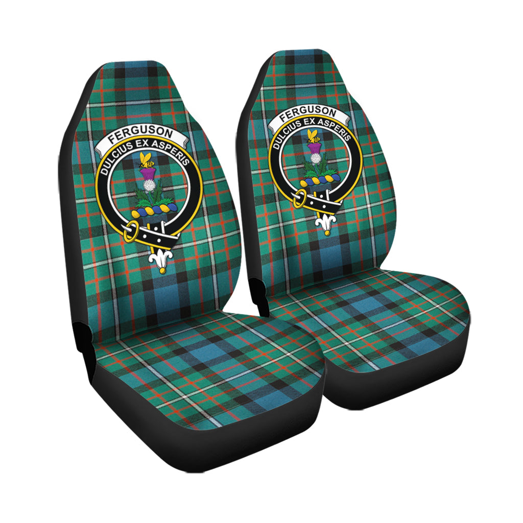 Ferguson Ancient Tartan Car Seat Cover with Family Crest - Tartanvibesclothing