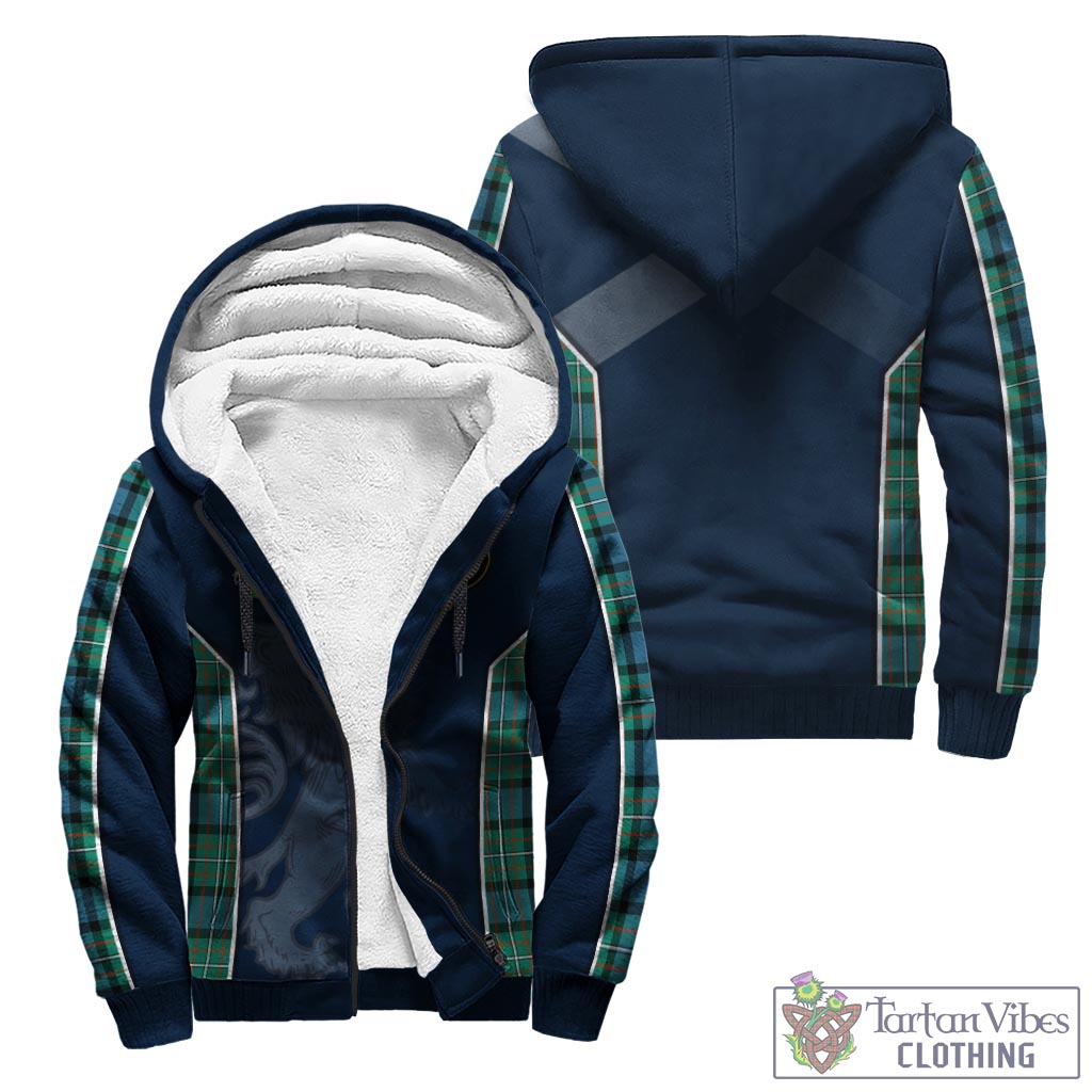 Tartan Vibes Clothing Ferguson Ancient Tartan Sherpa Hoodie with Family Crest and Lion Rampant Vibes Sport Style