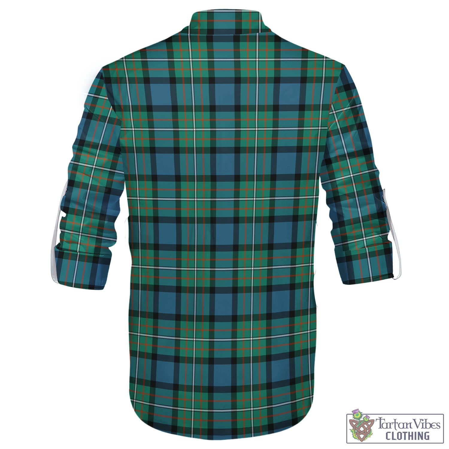 Tartan Vibes Clothing Ferguson Ancient Tartan Men's Scottish Traditional Jacobite Ghillie Kilt Shirt