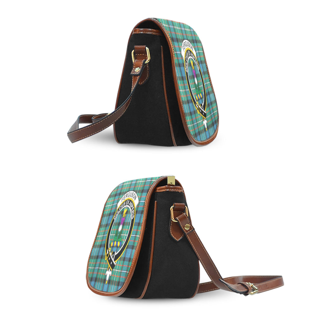 Ferguson (Fergusson) Tartan Saddle Bag with Family Crest - Tartan Vibes Clothing