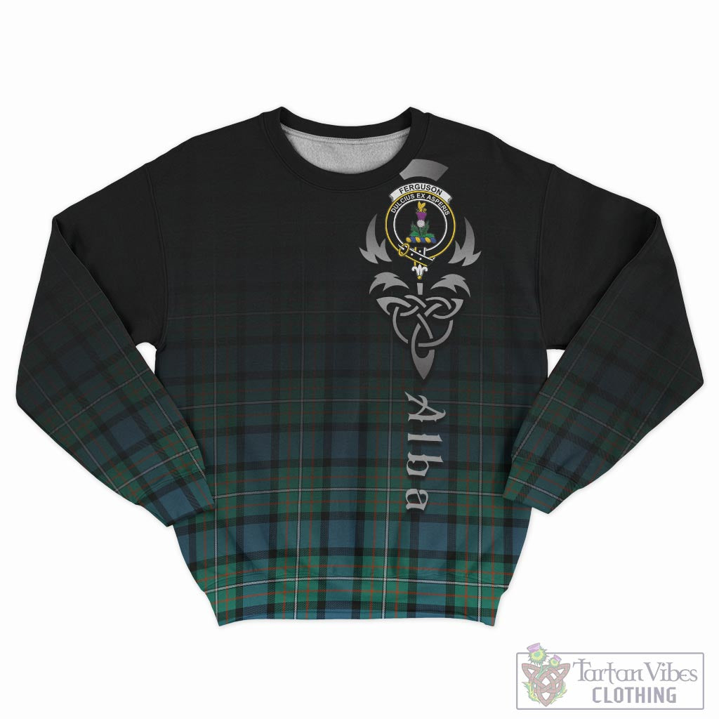 Tartan Vibes Clothing Ferguson Ancient Tartan Sweatshirt Featuring Alba Gu Brath Family Crest Celtic Inspired
