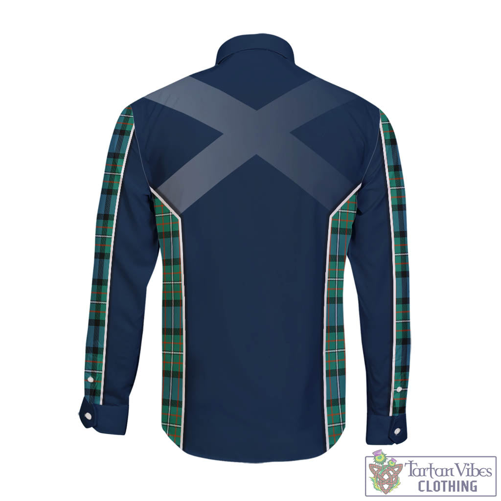 Tartan Vibes Clothing Ferguson Ancient Tartan Long Sleeve Button Up Shirt with Family Crest and Lion Rampant Vibes Sport Style