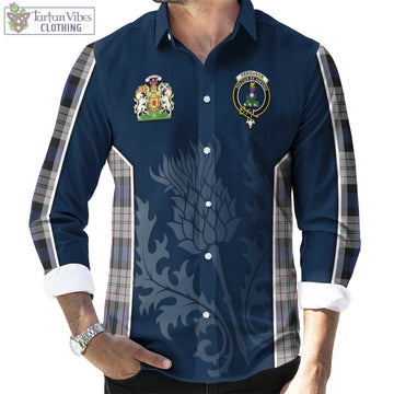 Ferguson Dress Tartan Long Sleeve Button Up Shirt with Family Crest and Scottish Thistle Vibes Sport Style