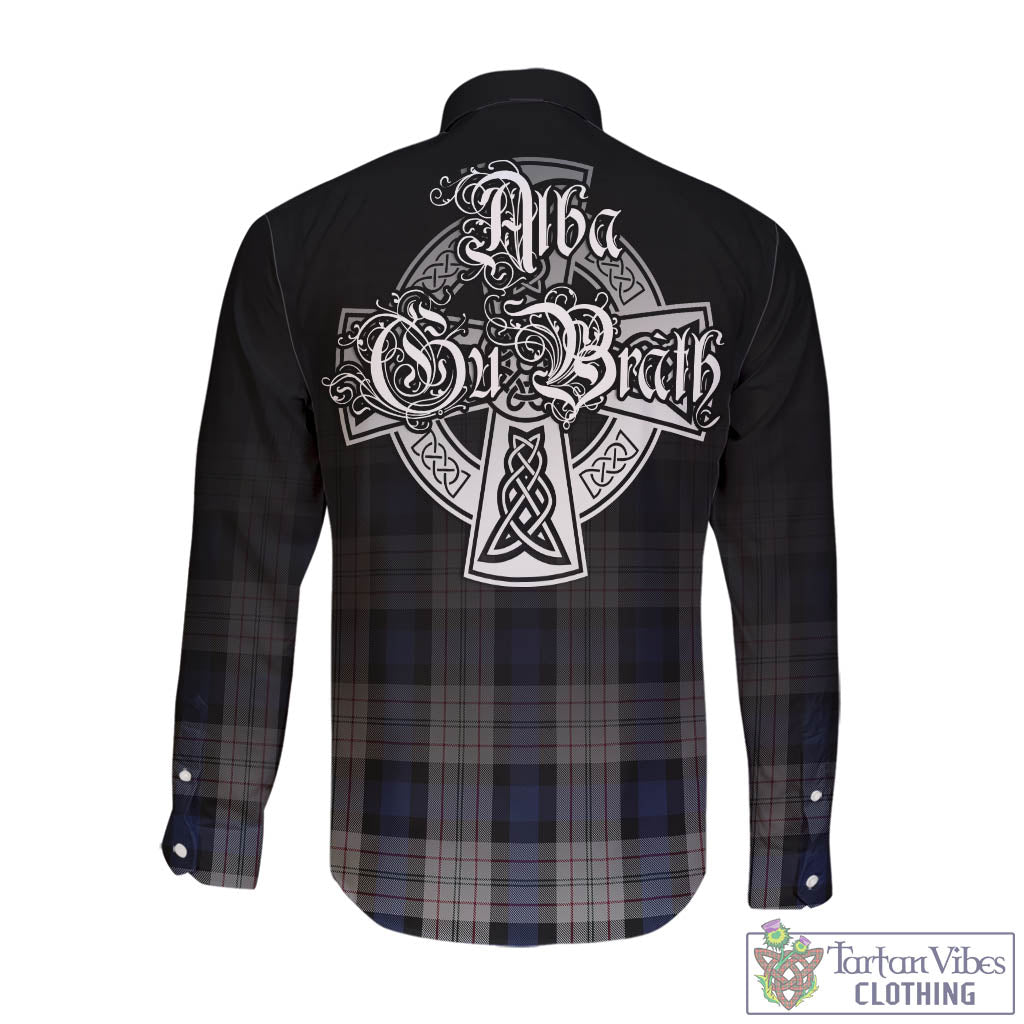 Tartan Vibes Clothing Ferguson Dress Tartan Long Sleeve Button Up Featuring Alba Gu Brath Family Crest Celtic Inspired