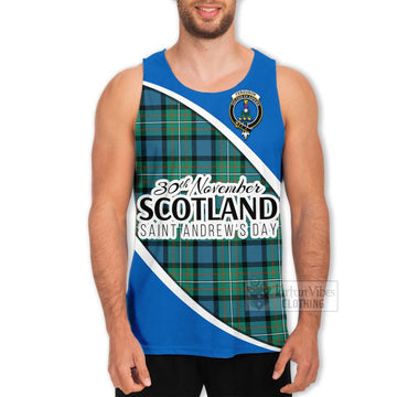 Tartan Vibes Clothing Ferguson (Fergusson) Family Crest Tartan Men's Tank Top Celebrate Saint Andrew's Day in Style