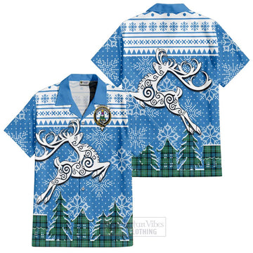 Ferguson (Fergusson) Clan Christmas Hawaiian Shirt Celtic Reindeer Style