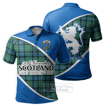 Tartan Vibes Clothing Ferguson (Fergusson) Family Crest Tartan Polo Shirt Celebrate Saint Andrew's Day in Style