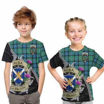 Ferguson (Fergusson) Tartan Family Crest Kid T-Shirt Lion Rampant Royal Thistle Shield Celtic Inspired