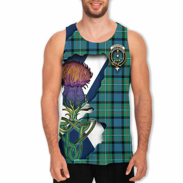 Ferguson (Fergusson) Tartan Family Crest Men's Tank Top Scottish Thistle Celtic Inspired