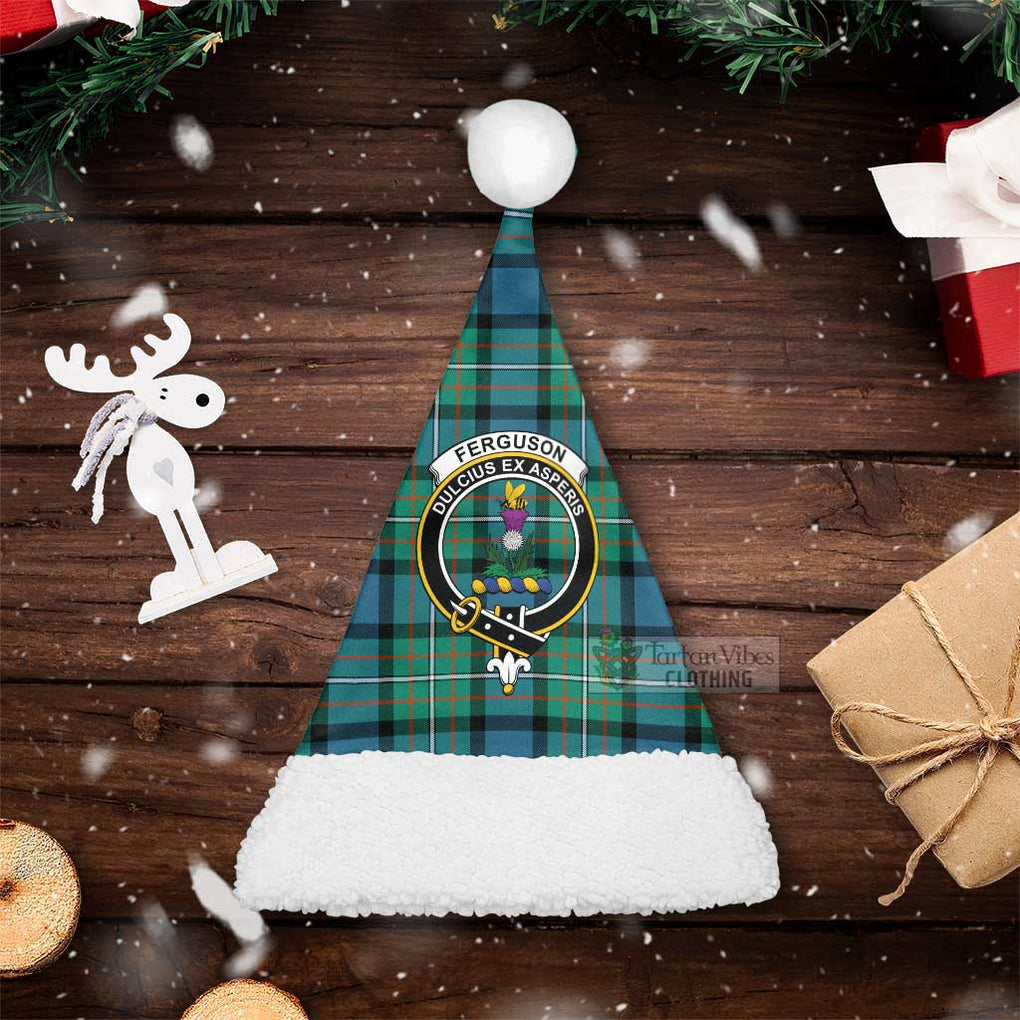 Tartan Vibes Clothing Ferguson (Fergusson) Tartan Christmas Santa Hats with Family Crest