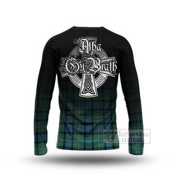 Tartan Vibes Clothing Ferguson (Fergusson) Tartan Long Sleeve T-Shirt Featuring Alba Gu Brath Family Crest Celtic Inspired