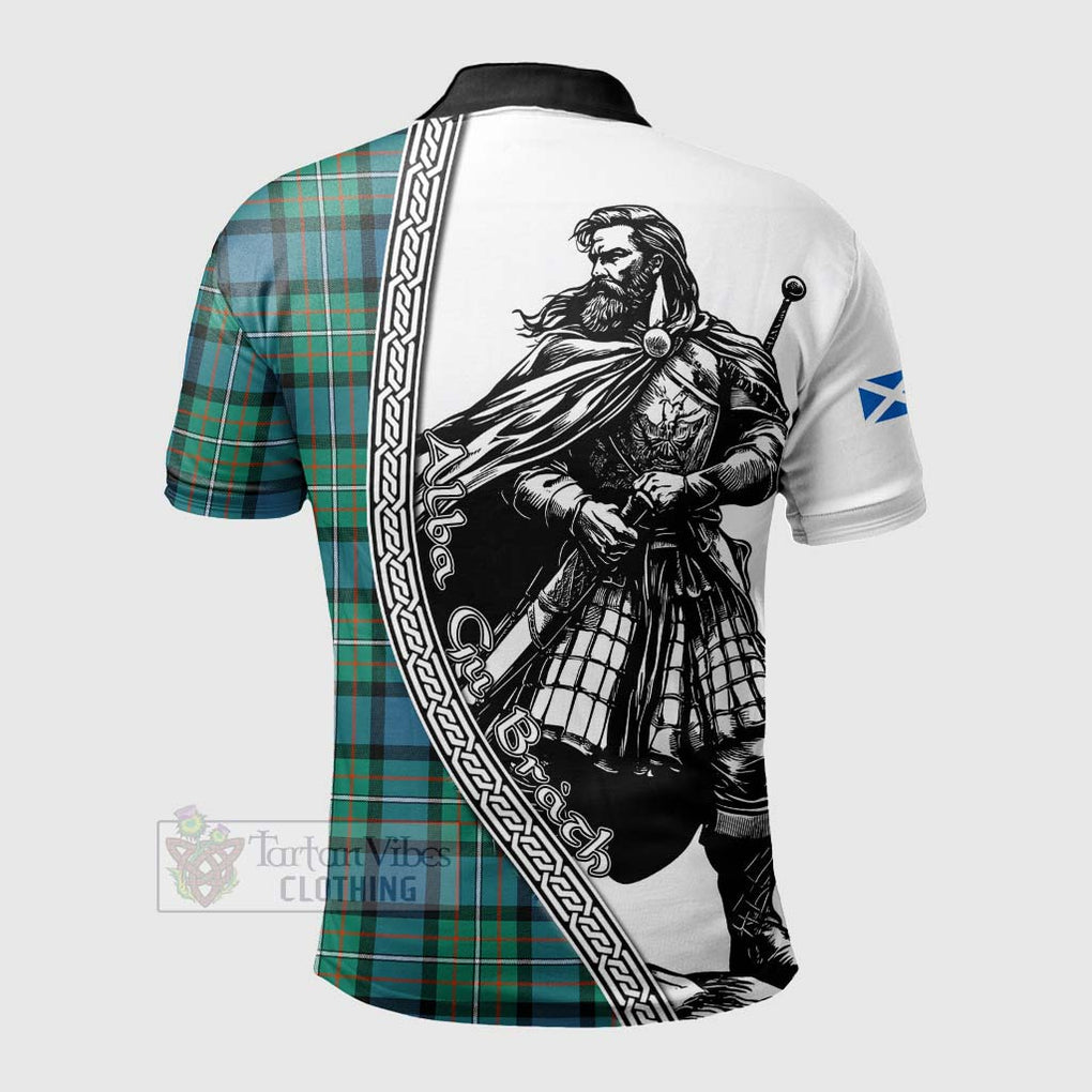 Tartan Vibes Clothing Ferguson (Fergusson) Tartan Clan Crest Polo Shirt with Highlander Warrior Celtic Style