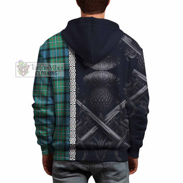 Ferguson (Fergusson) Tartan Hoodie with Family Crest Cross Sword Thistle Celtic Vibes