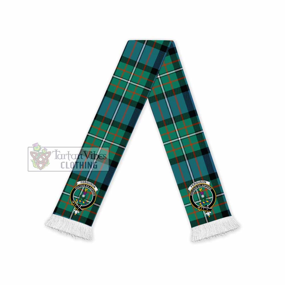 Tartan Vibes Clothing Ferguson (Fergusson) Tartan Ruffneck Scarf with Family Crest