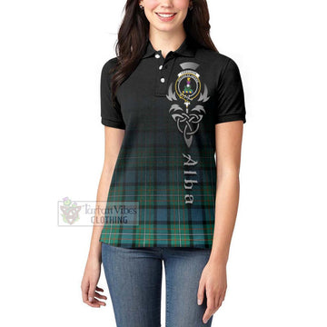Ferguson (Fergusson) Tartan Women's Polo Shirt Featuring Alba Gu Brath Family Crest Celtic Inspired