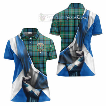 Ferguson (Fergusson) Tartan Women's Polo Shirt with Family Crest Scotland Patriotic Style