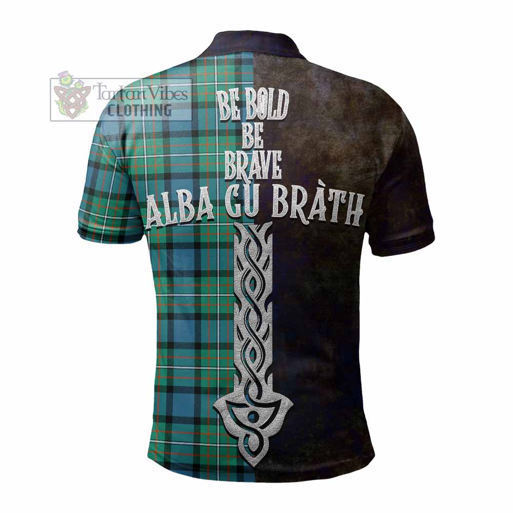 Tartan Vibes Clothing Ferguson (Fergusson) Tartan Family Crest Polo Shirt Alba Gu Brath Be Brave Lion Ancient Style