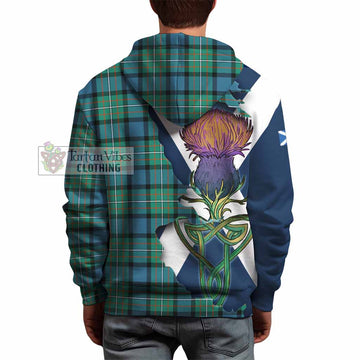 Ferguson (Fergusson) Tartan Family Crest Hoodie Scottish Thistle Celtic Inspired