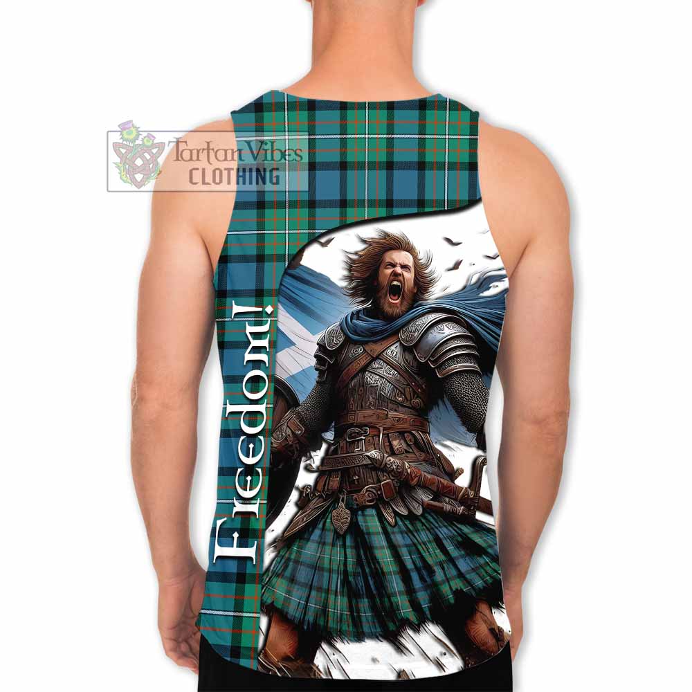 Tartan Vibes Clothing Ferguson (Fergusson) Crest Tartan Men's Tank Top Inspired by the Freedom of Scottish Warrior
