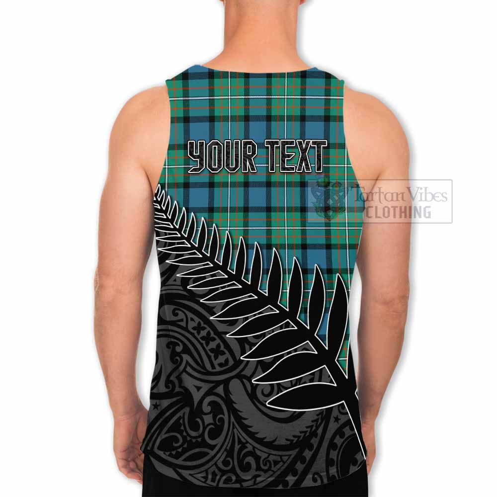 Tartan Vibes Clothing Ferguson (Fergusson) Crest Tartan Men's Tank Top with New Zealand Silver Fern Half Style