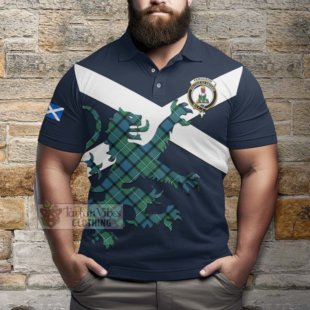 Tartan Vibes Clothing Ferguson (Fergusson) Tartan Lion Rampant Polo Shirt – Proudly Display Your Heritage with Alba Gu Brath and Clan Name