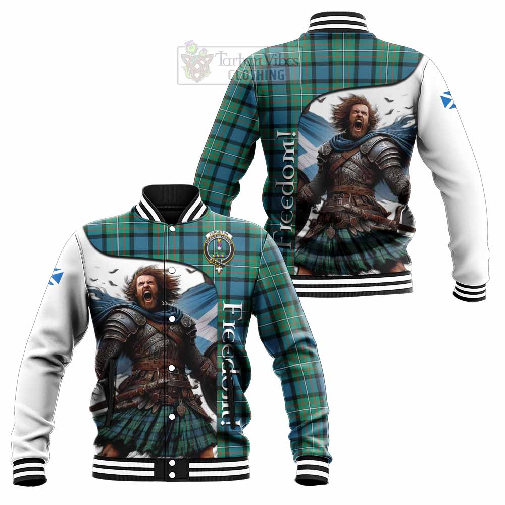 Ferguson (Fergusson) Crest Tartan Baseball Jacket Inspired by the Freedom of Scottish Warrior - Tartan Vibes Clothing