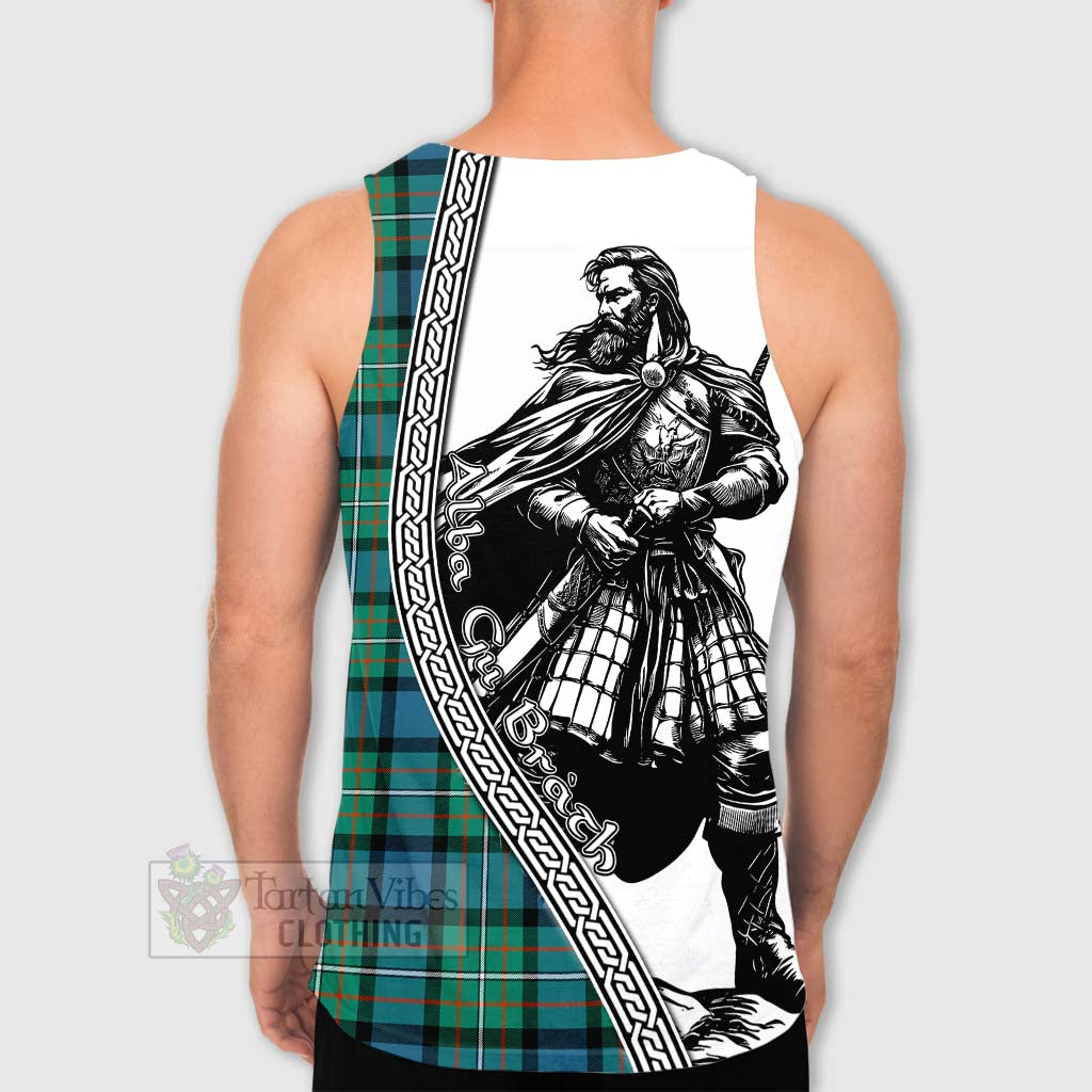 Tartan Vibes Clothing Ferguson (Fergusson) Tartan Clan Crest Men's Tank Top with Highlander Warrior Celtic Style