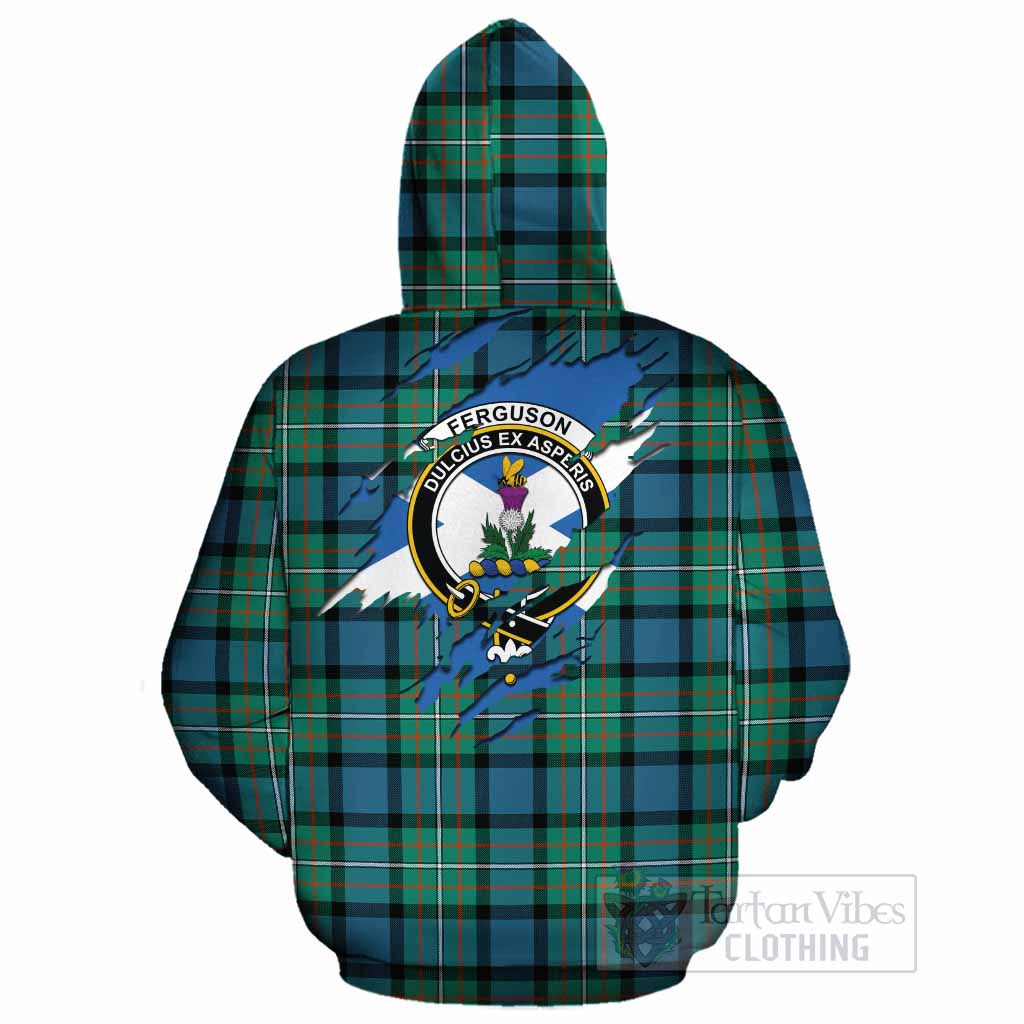 Ferguson (Fergusson) Clan Crest In Me Tartan Cotton Hoodie Scotland Flag Style