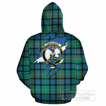 Ferguson (Fergusson) Clan Crest In Me Tartan Cotton Hoodie Scotland Flag Style
