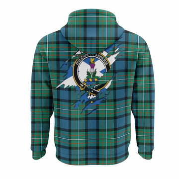 Ferguson (Fergusson) Clan Crest In Me Tartan Hoodie Scotland Flag Style