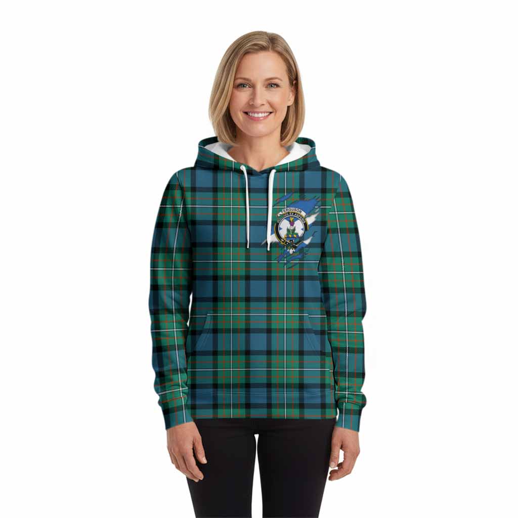 Ferguson (Fergusson) Clan Crest In Me Tartan Hoodie Scotland Flag Style