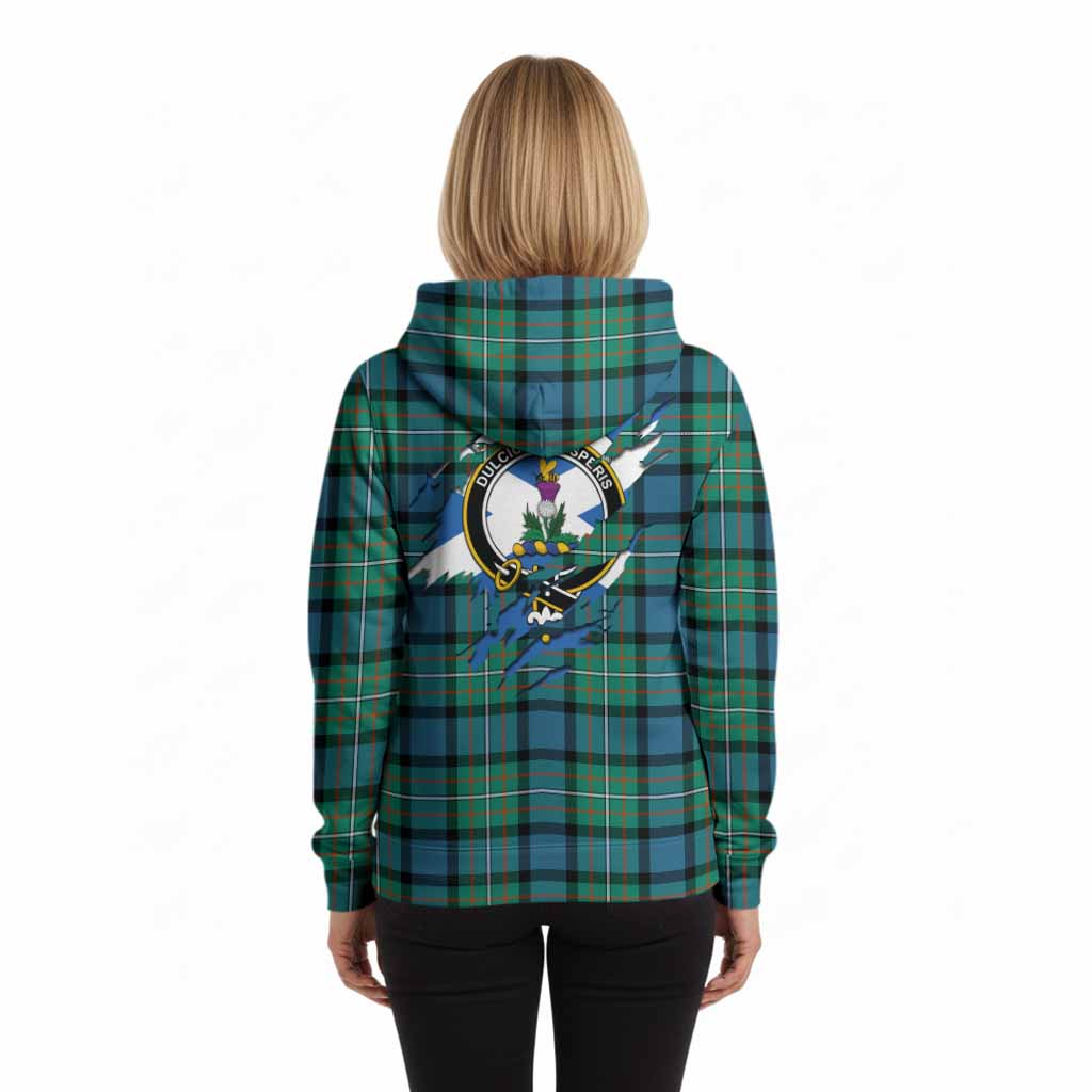 Ferguson (Fergusson) Clan Crest In Me Tartan Hoodie Scotland Flag Style