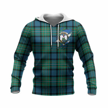Ferguson (Fergusson) Clan Crest In Me Tartan Knitted Hoodie Scotland Flag Style