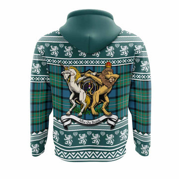 Ferguson (Fergusson) Clan Tartan Crest Christmas Hoodie Coat of Arms Funny Style