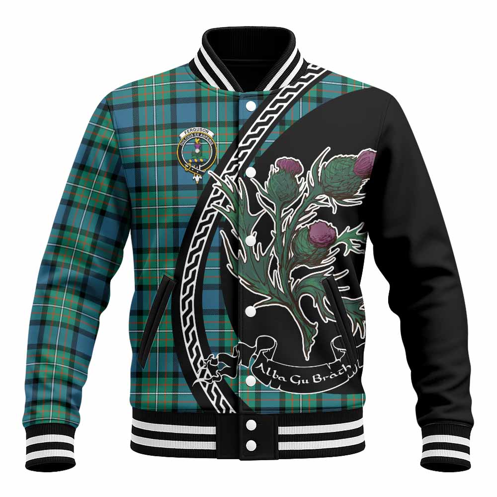 Ferguson (Fergusson) Family Crest Tartan Baseball Jacket Alba Thistle Inspired - Tartan Vibes Clothing