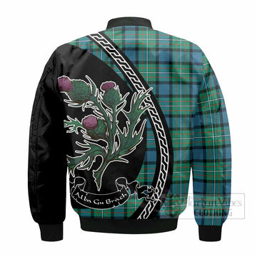 Ferguson (Fergusson) Family Crest Tartan Bomber Jacket Alba Thistle Inspired