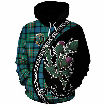 Ferguson (Fergusson) Family Crest Tartan Cotton Hoodie Alba Thistle Inspired