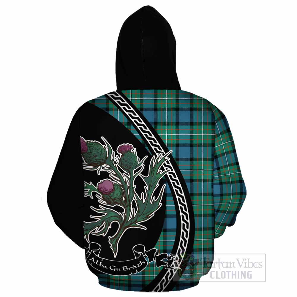 Ferguson (Fergusson) Family Crest Tartan Cotton Hoodie Alba Thistle Inspired - Tartan Vibes Clothing