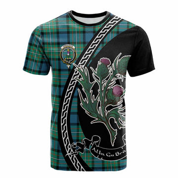 Ferguson (Fergusson) Family Crest Tartan Cotton T-shirt Alba Thistle Inspired