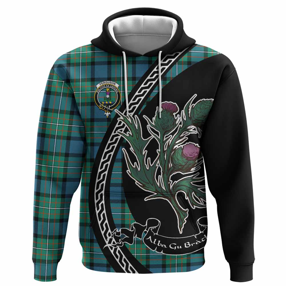 Ferguson (Fergusson) Family Crest Tartan Hoodie Alba Thistle Inspired - Tartan Vibes Clothing
