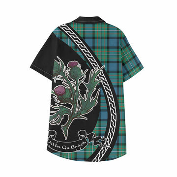 Ferguson (Fergusson) Family Crest Tartan Kid Hawaiian Shirt Alba Thistle Inspired