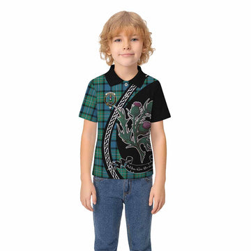 Ferguson (Fergusson) Family Crest Tartan Kid Polo Shirt Alba Thistle Inspired