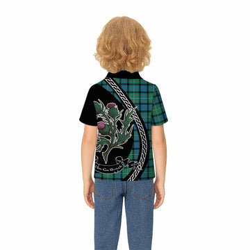 Ferguson (Fergusson) Family Crest Tartan Kid Polo Shirt Alba Thistle Inspired