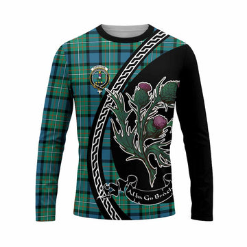Ferguson (Fergusson) Family Crest Tartan Long Sleeve T-Shirt Alba Thistle Inspired - Tartan Vibes Clothing