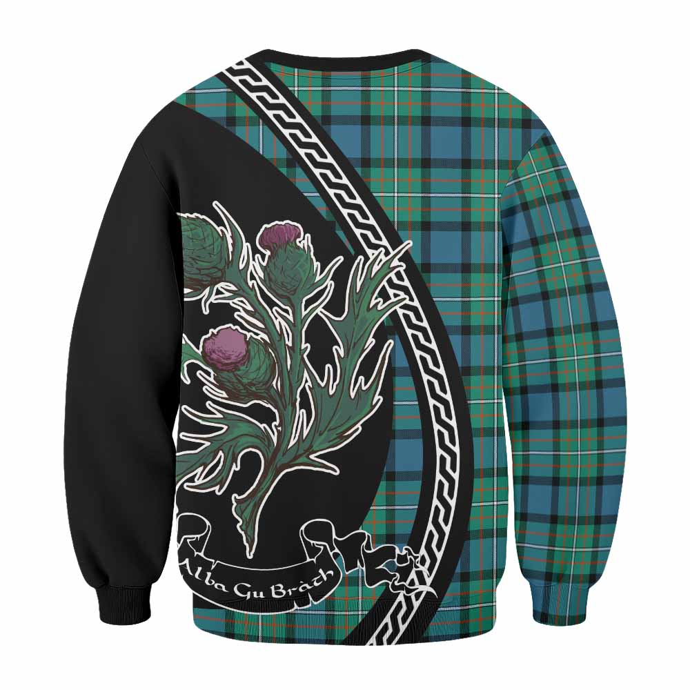 Ferguson (Fergusson) Family Crest Tartan Sweatshirt Alba Thistle Inspired - Tartan Vibes Clothing