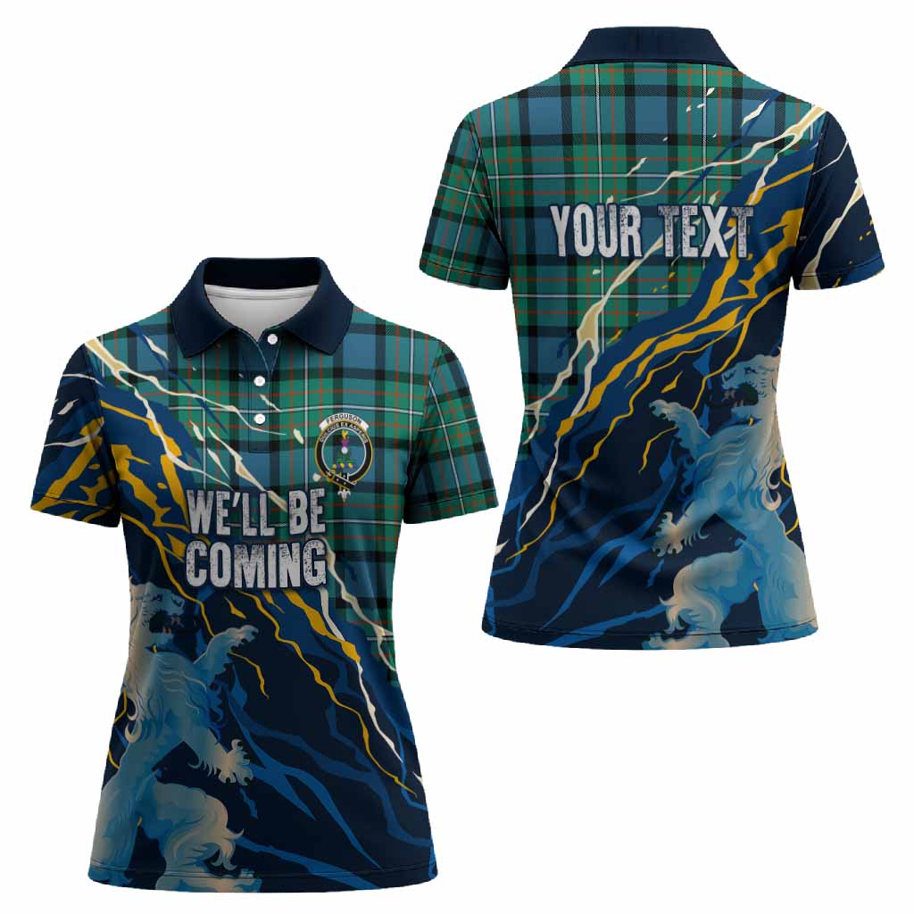 Ferguson (Fergusson) Scotland Tartan Women Polo Shirt WC2026 Football - We'll Be Coming